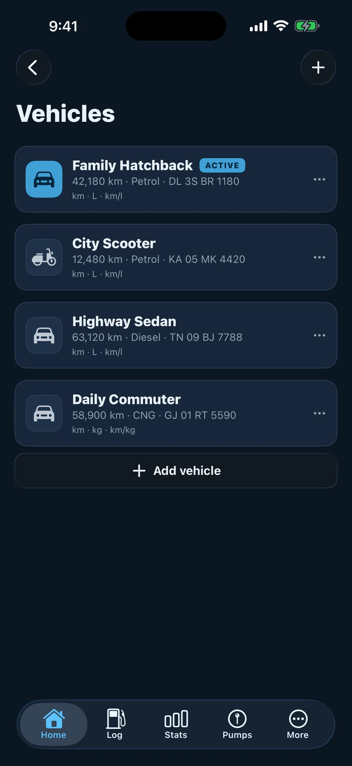 Garage — all your vehicles in one place